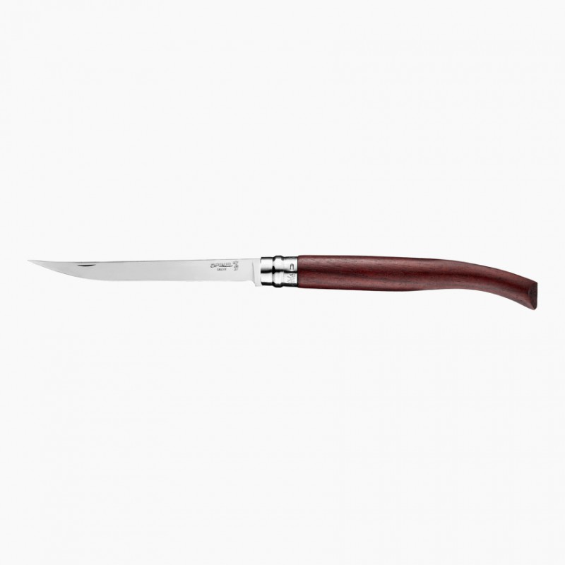 Kišeninis peilis plonais ašmenimis Opinel Nr.15 Afrikietiško koralmedžio rankena
