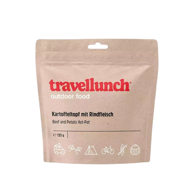 Nr.05 Maistas kelionėms Travellunch jautiena su bulvėmis 125 g. Nr.05 Maistas kelionėms Travellunch jautiena su bulvėmis 125 g.