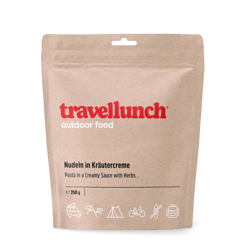Nr.57 Maistas kelionėms Travellunch makaronai grietinėlės ir žalumynų padaže 250 g. Nr.57 Maistas kelionėms Travellunch makaronai grietinėlės ir žalumynų padaže 250 g.